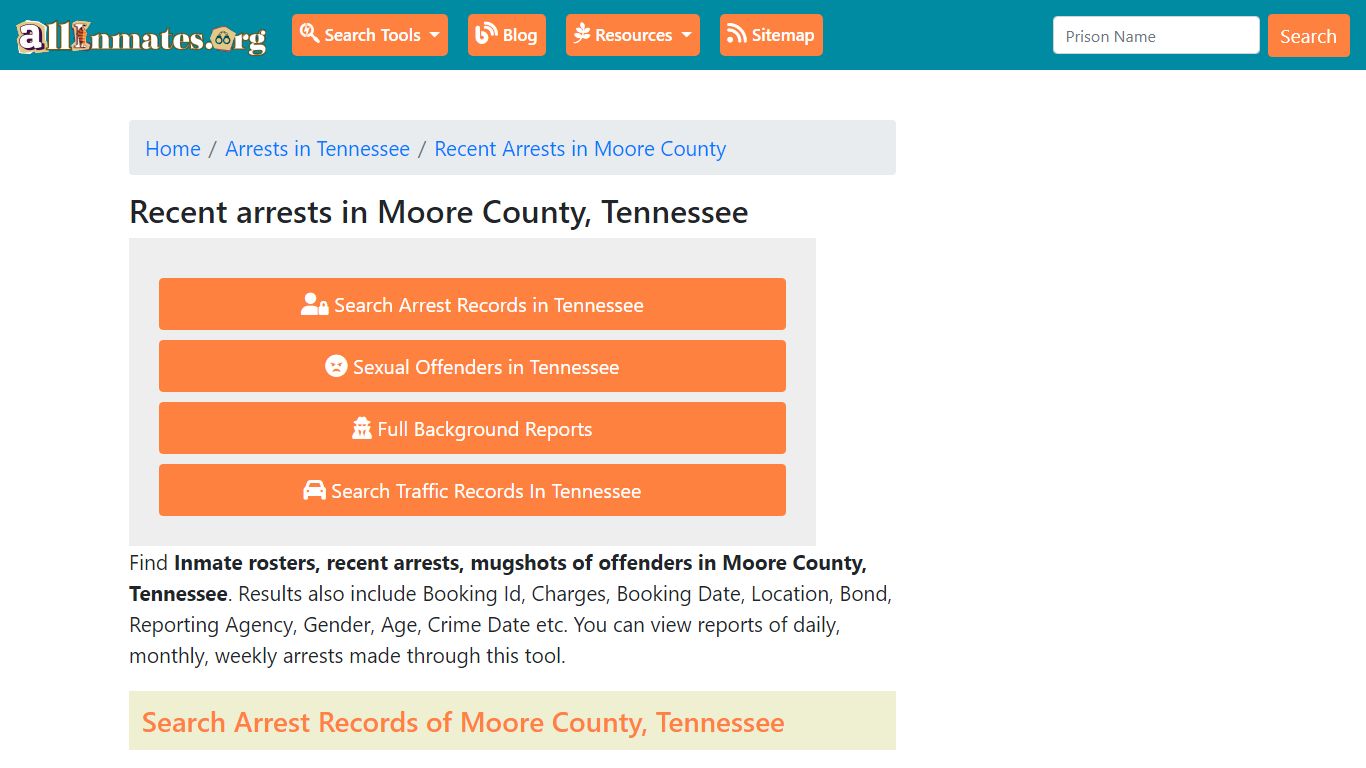 Recent arrests in Moore County, Tennessee | Mugshots, Rosters, Inmates ...